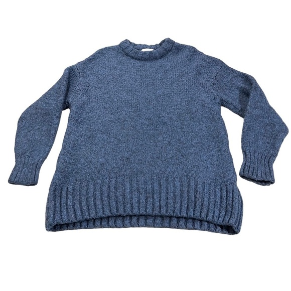 Urban Outfitters Women Heather Blue Knit Sweater Sz S Oversized Slouchy Crew - Picture 5 of 12